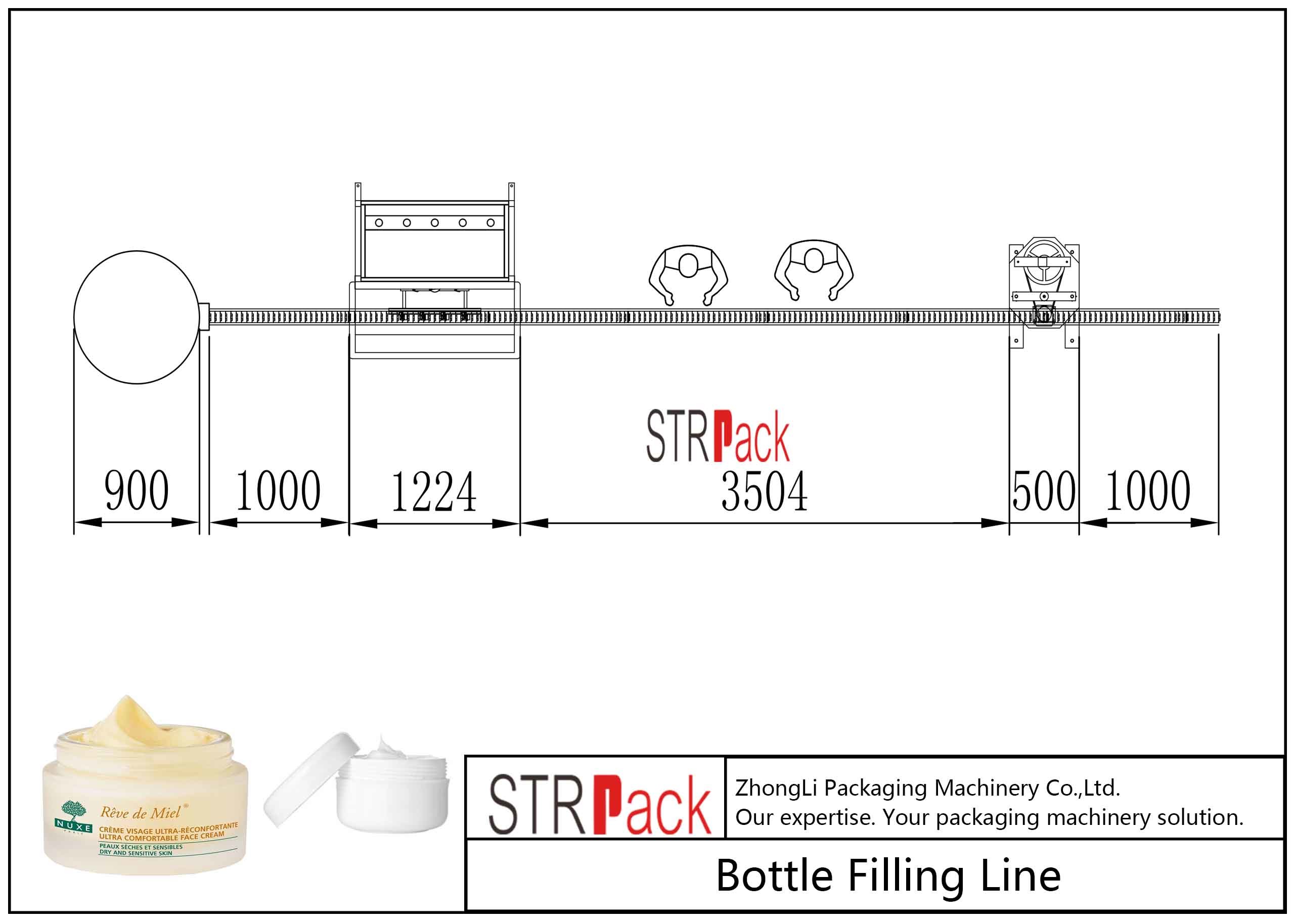 タッチ画面制御を用いる表面クリームの瓶の詰物ライン/のりピストン充填機ライン